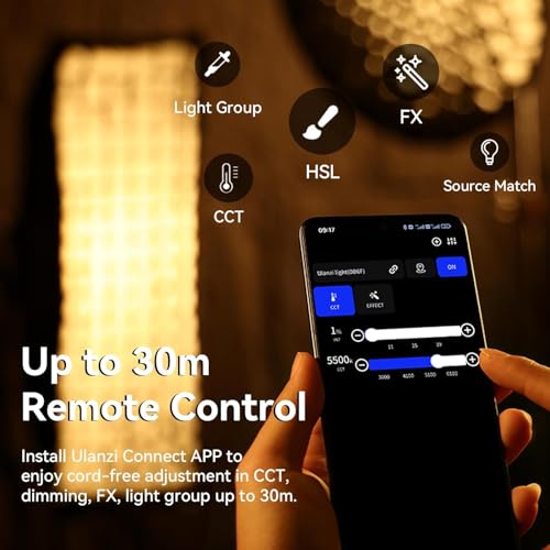 Image of Ulanzi 120W RGB COB Video Light, Full Color CRI ≥96 2700K-6500K 4220lux