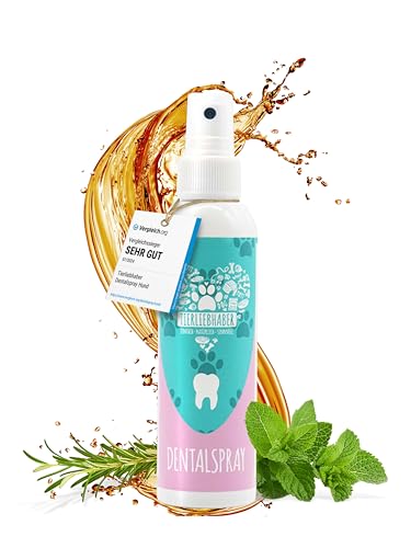 TIERLIEBHABER Dentalspray für Hunde & Katzen – Von Tierärzten entwickelt – 100% natürliche Hunde Zahnpflege – Schonende Zahnreinigung Hund gegen Zahnbelag & Zahnstein Hund & Maulgeruch