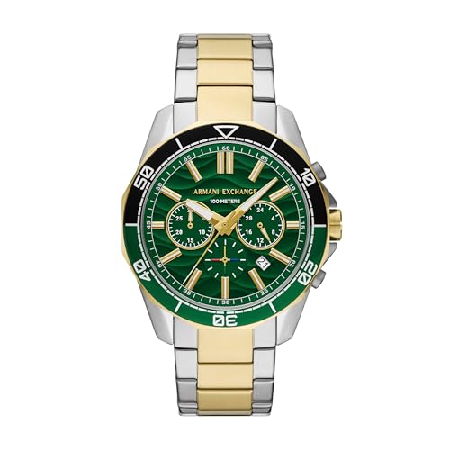 Image of Armani Exchange A|X Dive-Inspired Stainless Steel Watch for Men