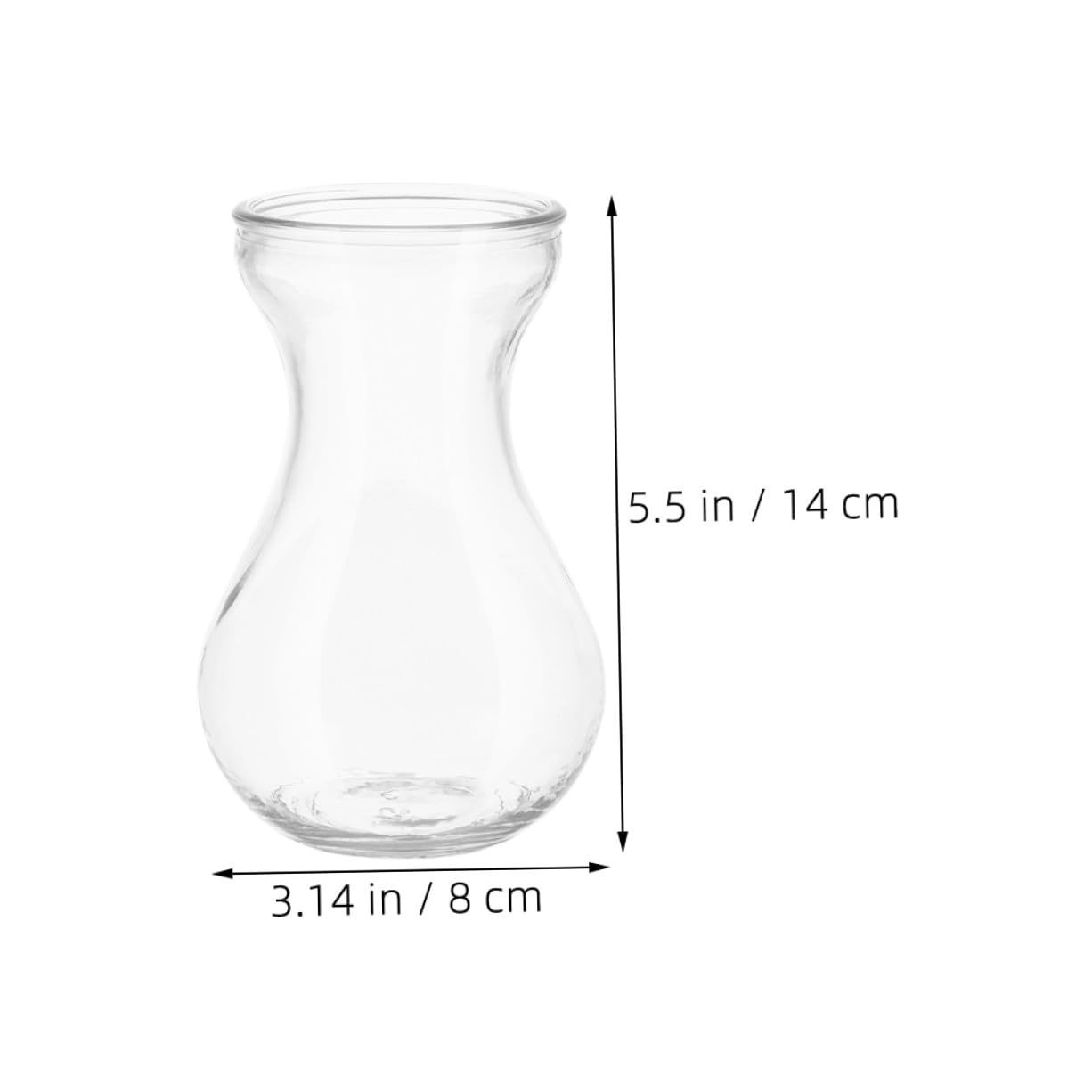 Uonlytech 5 pièces Lot de Vases Verre Transparent pour Propagation Hydroponique Décoratifs et Compacts pour Bureau et Intérieur