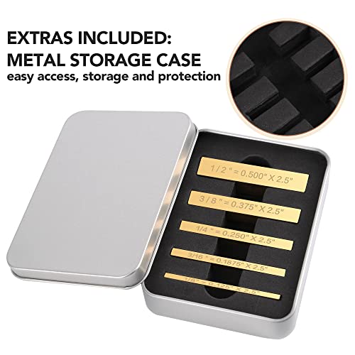 Lostronaut Brass Setup Blocks Height Gauge Set - Set Of 5 Accurate Table Saw Accessories For Woodworkers thumb #3
