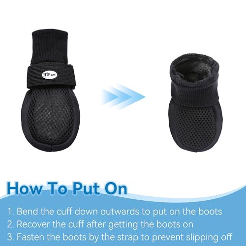 Dog Shoes for Medium to Large Dogs, Breathable Boots for Summer Hot Pavement, Non-Slip Paw Protectors for Outdoor & Hardwood Floors by Hipaw - Used condition - Image 6