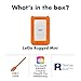 LaCie Rugged Mini 1TB tragbare externe Festplatte, 2.5 Zoll, PC & Mac, inkl. USB-C w/o USB-A Kabel, Data Rescue Service (LAC301558)