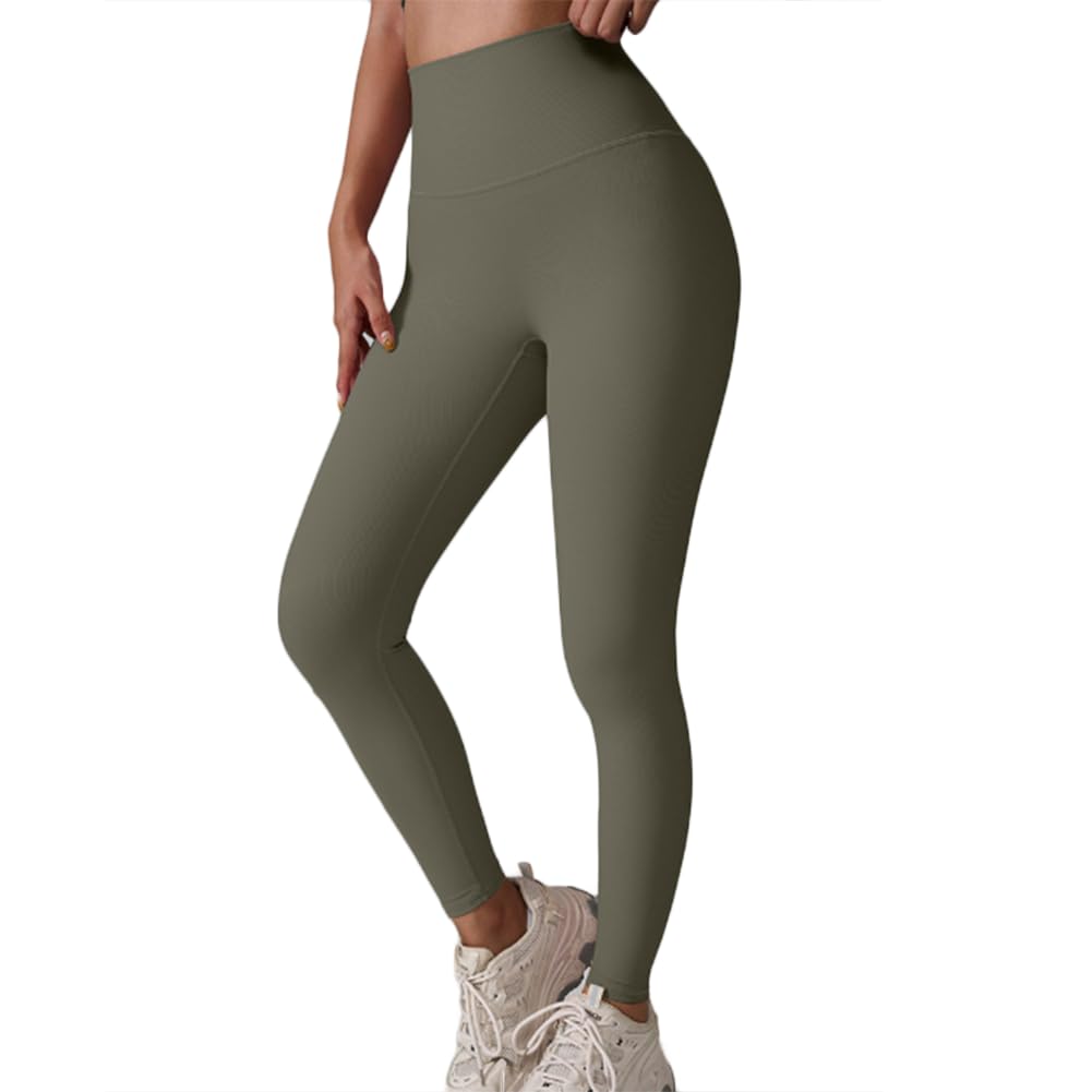 Donna Vita Alta Dimagranti Senza Cuciture Pantaloni Yoga Pantacollant Fitness Leggins Sportivi