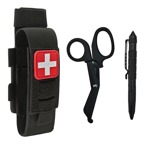 ELVO Molle Tourniquet Holder Tactical TQ Pouch with EMT Shears and Pen