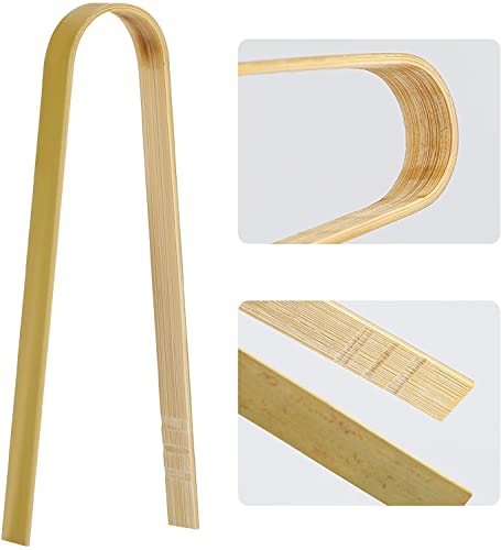Luter 20Pcs Wooden Tongs Disposable Cooking Utensils Mini Bamboo Tongs Natural Toast Tongs For Cooking #TOP2