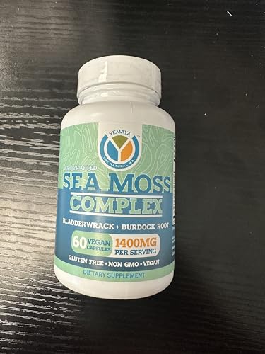 Yemayá Organic Sea Moss Capsules with Bladderwrack & Burdock (60 ct) — view 2