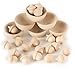Wooden Acorns Counting & Sorting Kit - Unfinished Wood Set of 20 Acorns and 6 Bowls