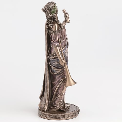 Escultura Clío, Musa Griega de la Historia, Bronce y Resina miniatura 7