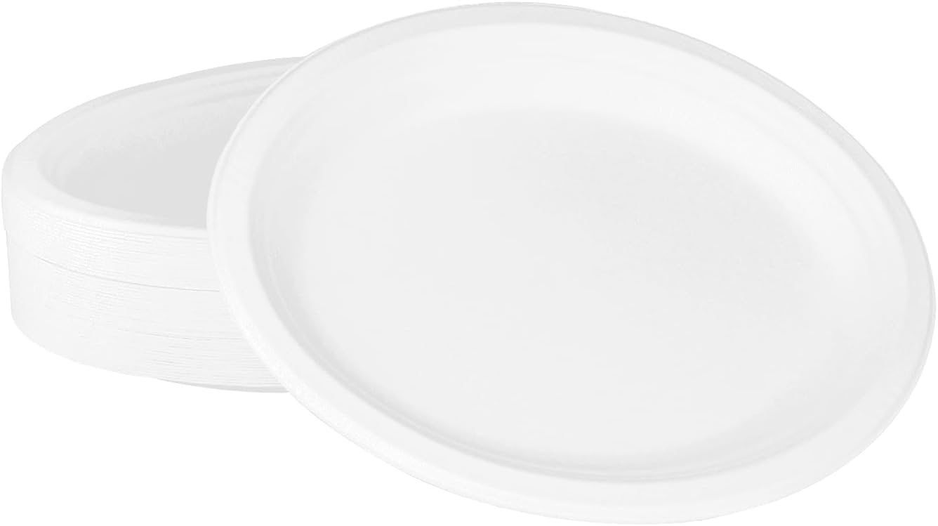 KARAT EARTH 12.5''x10'' PFAS Free Compostable Bagasse Oval Plates, KE-BPO12510-1CFF - 500 ct
