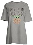 nachtkerze verwechslung pijama top Star Wars Damen woswmanbt006 Nachthemd, Grau meliert, M