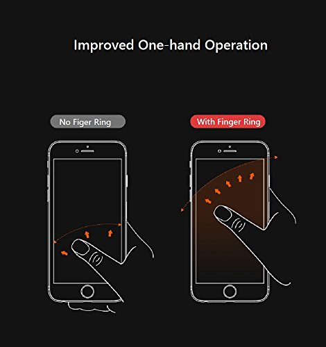 Attom Tech Transparent Phone Ring Holder Grip 360 Degree Free Rotation, Clear Cell Phone Finger Ring Kick-Stand Compatible With Iphone X 8 7 Plus 6S 6 5S 5 Se, Galaxy S9 S8 S7 S6 Edge (Silver) #TOP2