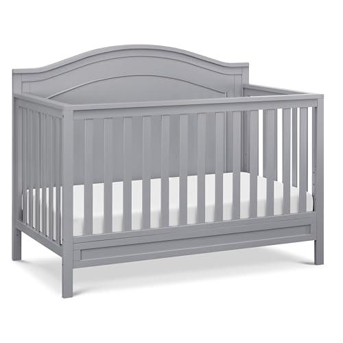 Image of Davinci Charlie 4-in-1 Convertible Baby Crib - GREENGUARD Gold Certified Convertible Crib to Toddler Bed, Daybed, Full-Size Wooden Bed and Durable - 4 Adjustable Mattress Heights - Grey