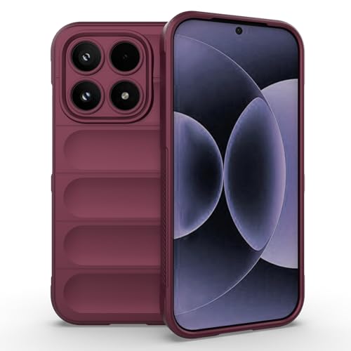 Image of for Xiaomi 17 Case Anti-Drop Soft TPU Rugged Phone Back Cover - Wine Red