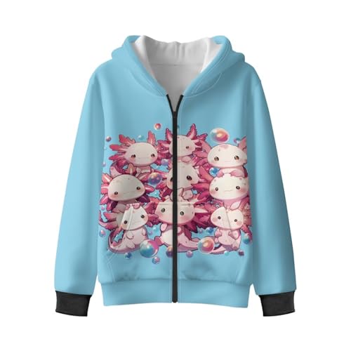 Girls' Zip-Up Hoodie Sweatshirt Kids Teens Lightweight Long Sleeve Fall Winter Hooded Jacket with Pockets4
