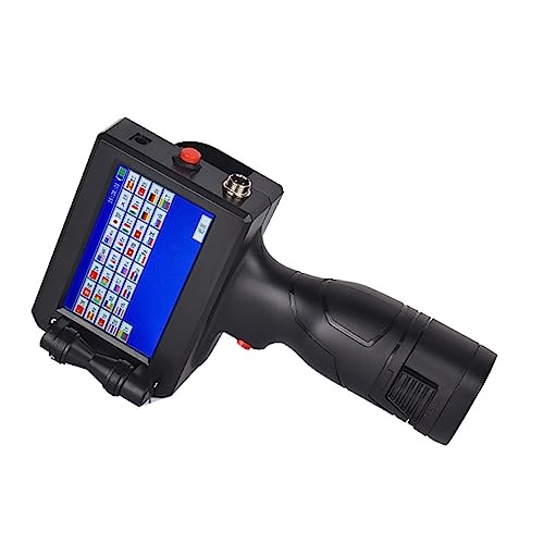CSDASW Impresora de inyección de Tinta portátil con multilingüe, codificador portátil pequeño, Fecha de producción, Logotipo, Pantalla táctil, Impresora de inyección de Tinta Inteligente(B)