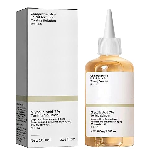 The Ordinary Glycolic Acid 7% Toning Resurfacing Solution, 100ml Acido Glicolico Para Renovar El Envejecimiento, Piel Grasa Y Seca