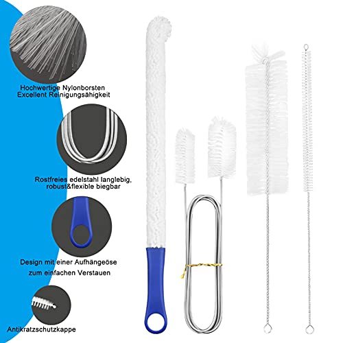 Reinigungsbürsten 4er Set Reinigungsset Flaschenbürste Lang Griff Bürstenset Flexibler Bowl-Bürste,Rückstandslose… – Bild 7