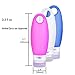 Fullplus Portable Silicone Squeezable Bottles Refillable Cosmetic Gym Containers Travel TSA Approved Tube Set with Shower Lanyard for Shampoo Lotion
