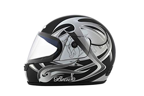 Studds Bravo D3 Full Face Helmet, Black and Grey (Large 580MM) - Image 4