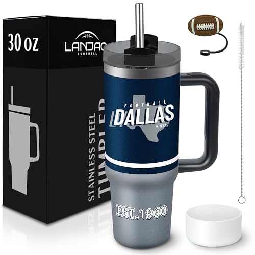 Image of Tumbler 30oz Straight Skinny Portable Handle Car Cups With Anti slip Sleeve Straw Dust Cover, Sports Travel, Stainless Steel Insulated Gifts for Men Women Fans