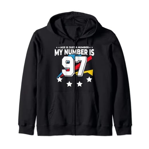 Age Is Just Number - Deportes 97 años de edad divertido cumpleaños 97 Sudadera con Capucha