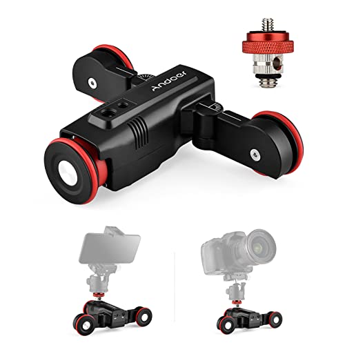 Image of Motorized Slider, Andoer L5i Pro Camera Video Dolly Slider Kit with 3 Wheels Auto Dolly Car App Control Stepless Speed Adjustable, 60cm Track Rail Camera Slider for DSLR Camera Camcorder