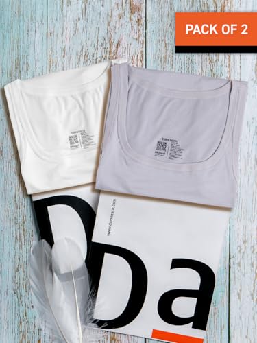 Image of DAMENSCH Neo-Skin Bamboo Blend, Round Neck, Anti-Bacterial, Thermoregulating, Shape Retaining Baniyan for Man, Soft and Sustainable Vest