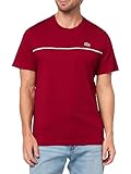 Lacoste Men's Trim Cotton Jersey T-Shirt, Bordeaux, Medium