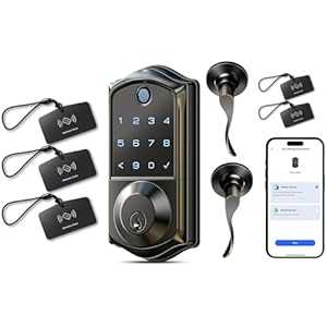 Veise VE017-L Fingerprint Smart Lock with 2 Lever Handles with VK01 IC Cards