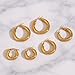 LUVA Chunky Statement Hoop Earrings, 18K Gold Plated Hoops For Women, Waterproof, Trendy Hoop Earrings, Stainless Steel (25 mm)