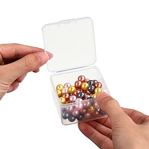 Image of Jetec 30 Pieces Mini Plastic Clear Beads Storage Containers Box for Collecting Small Items, Beads, Jewelry, Business Cards, Game Pieces, Crafts (2.5 x 2.5 x 1.6 Inch)