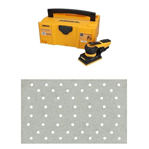 Mirka DEOS II 353 - Levigatrice orbitale con cassetta, 81 x 133 mm, 300 W, per levigatura senza polvere, legno, cartongesso e metallo, MID3534044CA