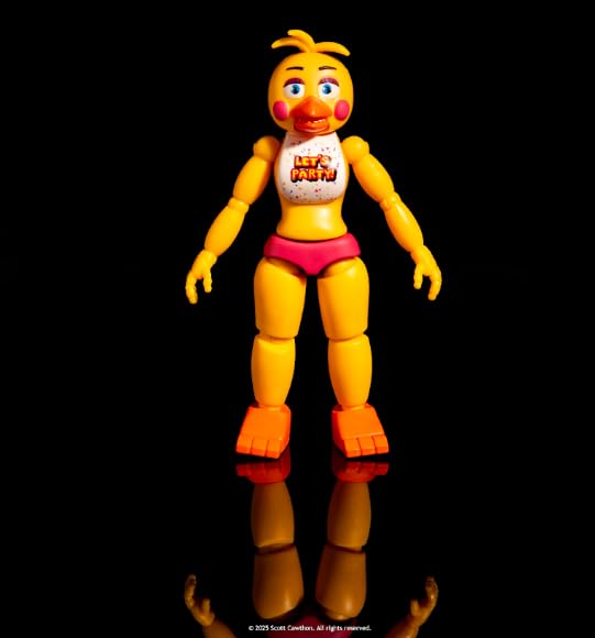 Jazwares Five Nights at Freddy’s Toy Chica - 5-Inch Articulated Figure with Jumpscare Feature and Glow-in-The-Dark Eyes