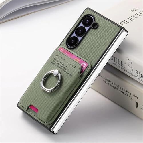 Étui portefeuille amovible cuir vert Galaxy Z Fold5 résoud le problème d'encombrement