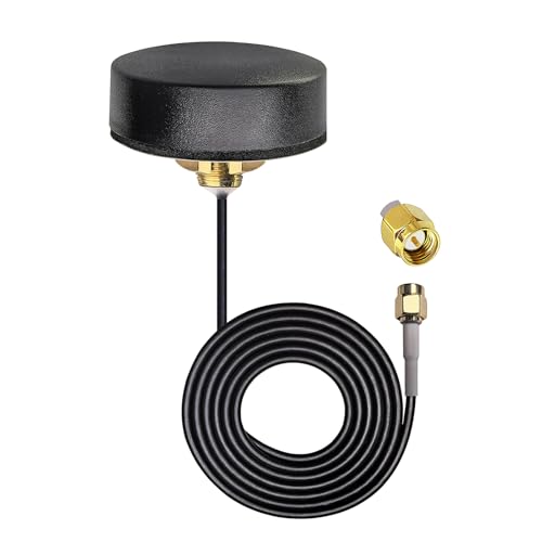 Dixingtek Waterproof 6.5ft 3G 4G LTE Outdoor SMA Male Antenna, Compatible with Router Vending Machine Meter Box Equipment Shed Charging Station Cellular Camera IoT Cylinder Hole Screw 4G LTE Antenna