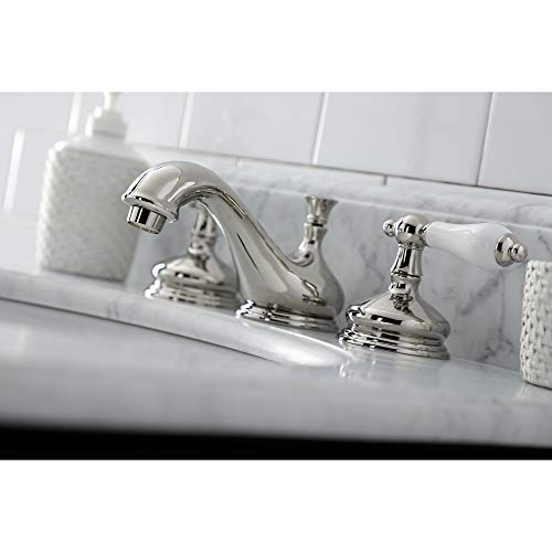 Kingston KS1166PL Widespread Bathroom Faucet, Polished Nickel by Kingston Brass - Used condition - Image 3