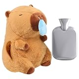 Gobesty Wärmflasche Kinder, Capybara Wärmflasche Kuscheltier...