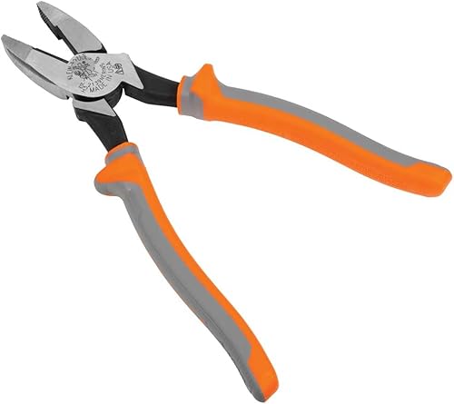 Miniatura 13 de Klein Tools 2139NERINS Alicates de corte lateral aislados, 1000 V, fabricados en Estados Unidos, diseño de alto apalancamiento, cuchillos