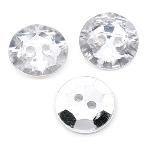 10 Large Acrylic Crystal Sewing Buttons Cover