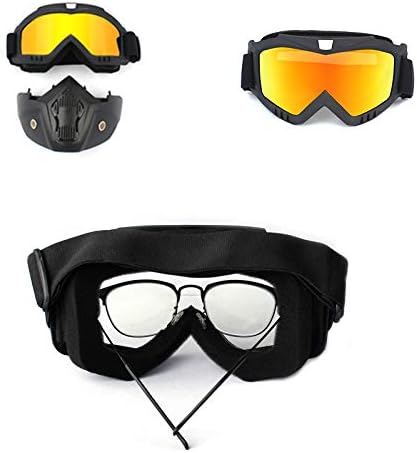 Miniatura 6 de DPLUS Gafas de motocicleta, máscara de motocross, máscara de motocross, gafas militares tácticas de combate, gafas de paintball CS