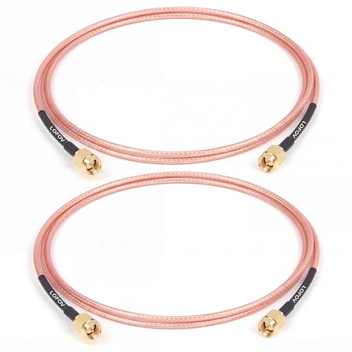 Cable SMA macho a macho RG316 de 3 pies con coaxial de 50 ohmios para una señal estable, 2 unidades