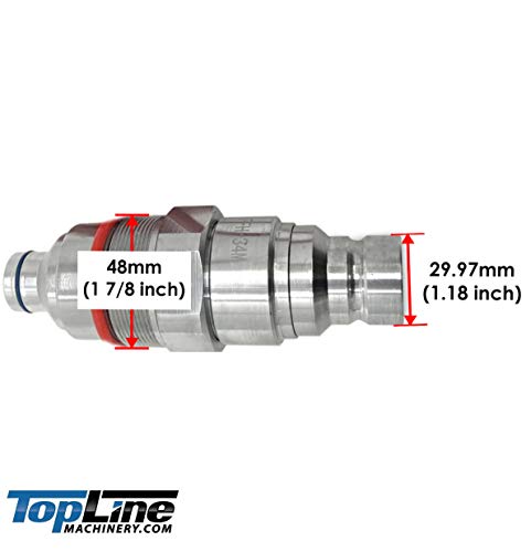 Image of Aftermarket Replacement 3 /4 inch High Flow Cartridge Male Flat Face Coupler Manifold 4BD4FH Block Skid Steer TL65