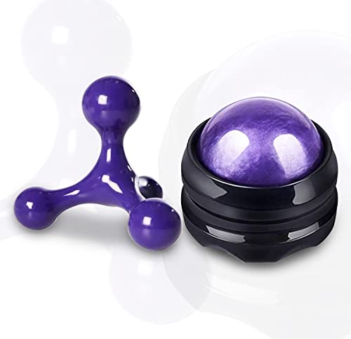 Zafosin Massage Set Including Manual Massage Ball & Four Trigger Point Finger Hand-Held Massage Tools Massage Roller with Knobs for Pain Relief Relaxing, Muscle Treatment and Back Neck Massage