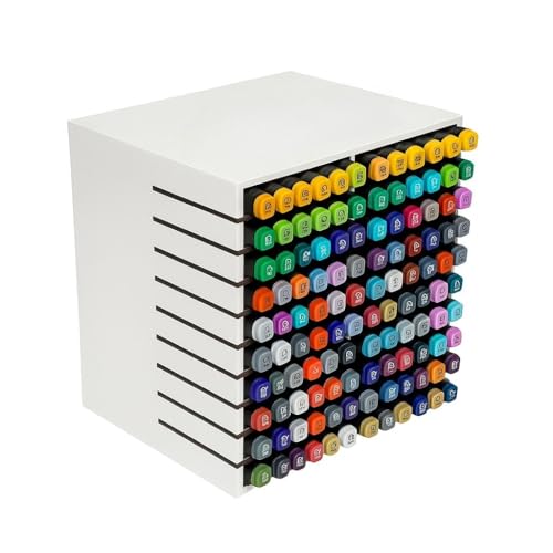 Organizador para 120 Canetinhas - ESCOLHA SUA COR– canetinhas - nicho mdf - organização de mesa - ORGANIZER(BRANCO)