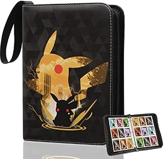 Bheddi Trading Cards Binder for PTCG Cards [Superior] 400 Cards Holder Books Case Folder Sleeves | Game Card Album (Red Pokédex,Plus)