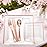 Festiva 350Pcs Rose Gold Plastic Plates - Clear Rose Gold Disposable Dinnerware Sets for 50Guests include 100 Plates 50 Cups 50Plastic Cutlery 50Napkins for Party&Wedding& Valentine\'s Day