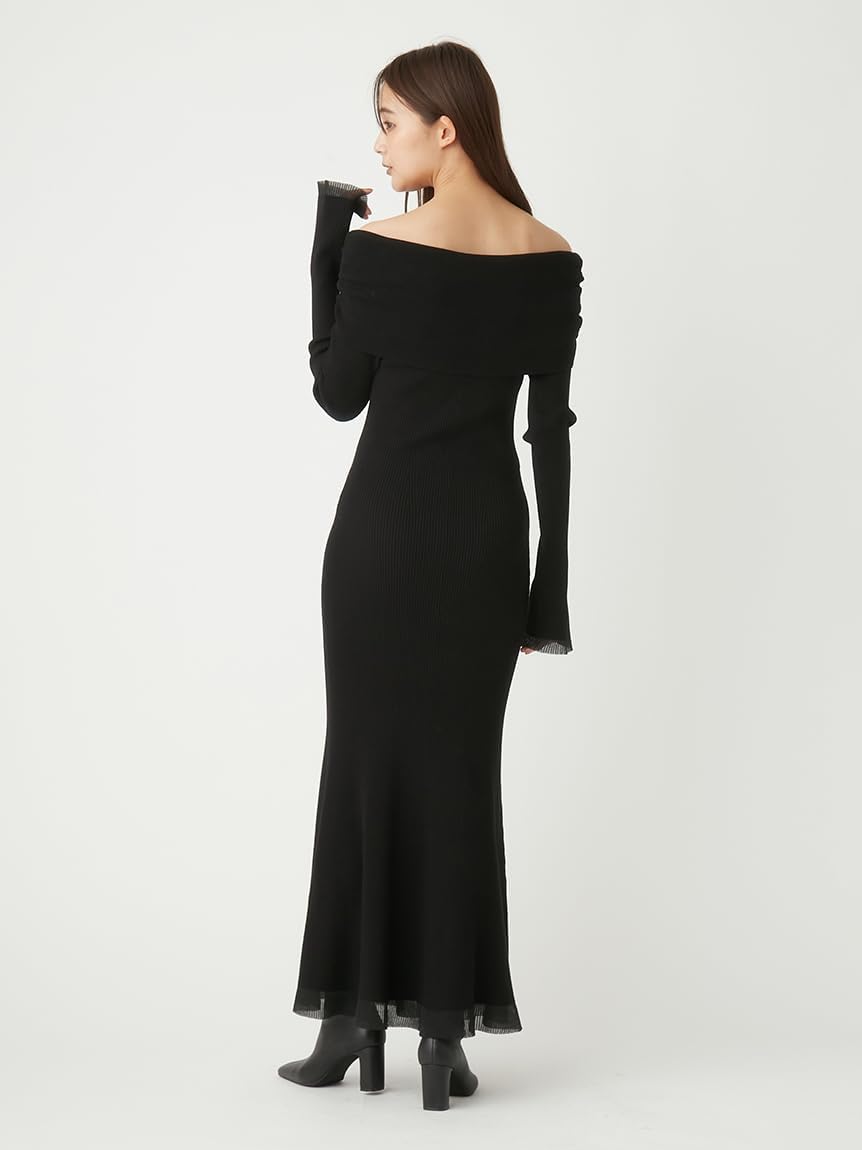 Amazon.co.jp: [フレイ アイディー] オフショルリボンリブニット