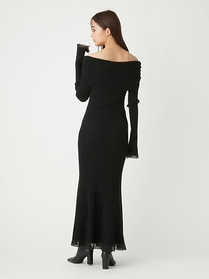 Amazon.co.jp: [フレイ アイディー] オフショルリボンリブニット