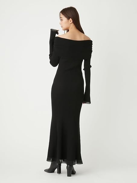 Amazon.co.jp: [フレイ アイディー] オフショルリボンリブニット